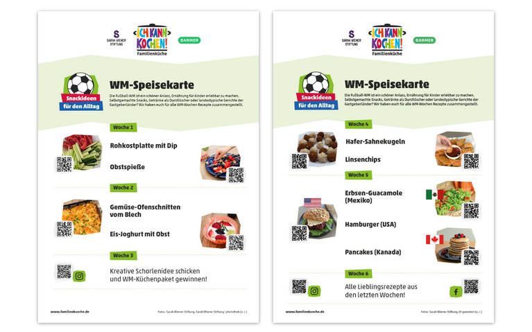 Grafik: Sarah Wiener Stiftung Vorschau Speisekarte WM
