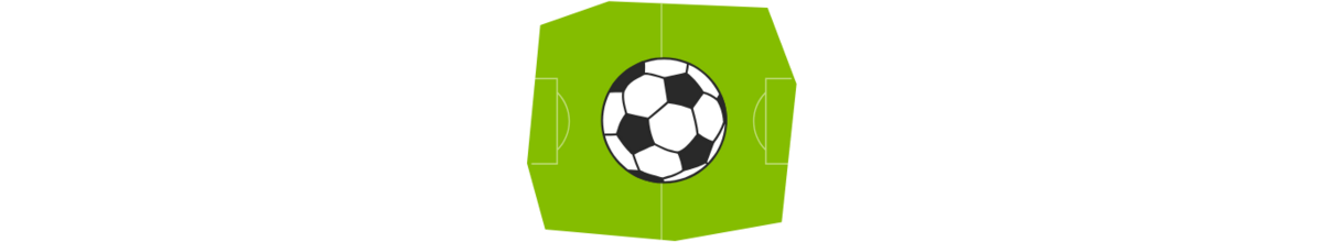 Grafik: Sarah Wiener Stiftung Eine Illustartion von einem Fußball auf einem grünen Spielfeld