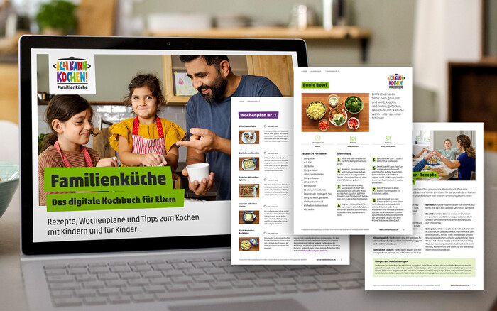 Foto: Sarah Wiener Stiftung | photothek Kostenfreies Kochbuch mit einer Vorschau an Rezepten für Kinder.